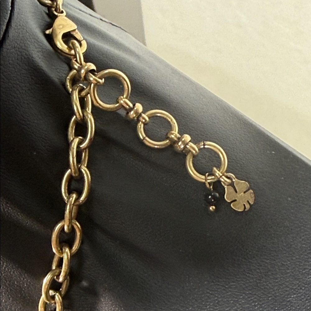Sparkly Black and Gold Beaded Lucky Brand statement Necklace - Picture 4 of 4